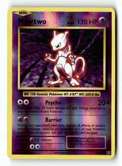 Pokemon Card Mewtwo Reverse Holo LP XY - Evolutions 51/108 - Image 1