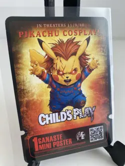 POKEMON PIKACHU COSPLAY * MINI MOVIE TICKET * Trading Card Child’s Play Chucky - Image 2