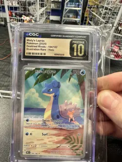 2025 DESTINED RIVALS ILLUSTRATION RARE-HOLO MISTY'S LAPRAS CGC 10 PERFECT - Image 1
