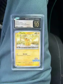 Pikachu - 214 Sv: Scarlet & Violet Promo CGC Pristine 10 (Illustration Contest) - Image 1