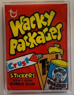 1973 Topps Wacky Packages 1st Series unopened wax pack PSA 9 Mint - Image 2