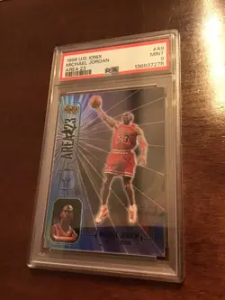 1998-99 Upper Deck Ionix MICHAEL JORDAN Area 23 #A9 Bulls PSA 9 - Image 3