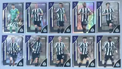 10 Authentic Hand Signed Newcastle United Topps Football Cards - Image 1