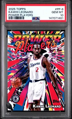2025 TOPPS POWER PLAYERS #PP-8 KAWHI LEONARD PSA 10 - Image 1