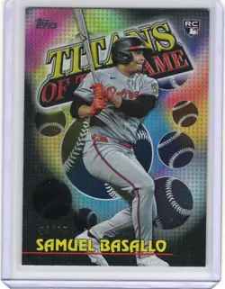 2026 Topps Series 1 Samuel Basallo Titans Of The Game Black 04/10 RC TOG-10 - Image 1