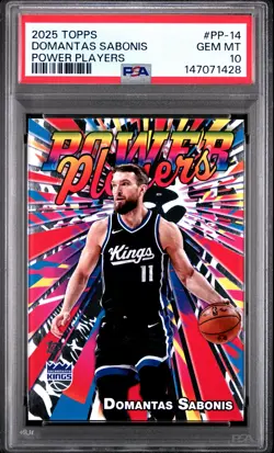 2025 TOPPS POWER PLAYERS #PP-14 DOMANTAS SABONIS PSA 10 - Image 1