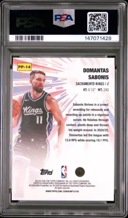 2025 TOPPS POWER PLAYERS #PP-14 DOMANTAS SABONIS PSA 10 - Image 2