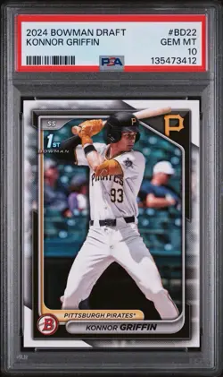 2024 Bowman Draft - Konnor Griffin 1st Bowman (RC) BD22 Pirates PSA 10 GEM MINT - Image 1