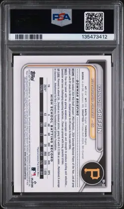 2024 Bowman Draft - Konnor Griffin 1st Bowman (RC) BD22 Pirates PSA 10 GEM MINT - Image 2