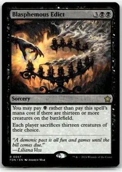 MTG Blasphemous Edict Foundations FDN #57 rare NM - Image 1