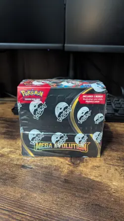 Pokemon Center TCG Mega Evolution ENHANCED BOOSTER BOX With Illustration Rear Pr - Image 1