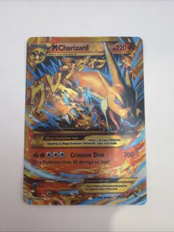 Pokemon M Charizard EX Full Art Holo Mega Secret Rare 107/106 Flashfire Card - Image 1