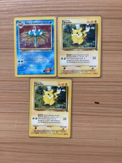 pokemon cards Lot Of 6 Cards. Jungle/ Gym Heroes. Played Condition - Image 1