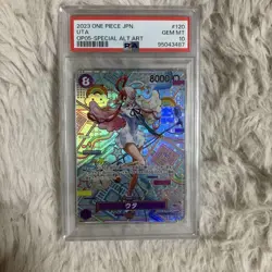 One Piece Card PSA10 Uta OP02-120 Secret SP 2023 Japanese - Image 1