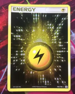 Pokemon TCG Lightning Energy 104/106 Holo Rare EX Emerald NM LP - Image 1