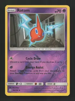 Rotom 86/236 Uncommon Cosmic Eclipse Pokemon Reverse Holo Near Mint - Image 1