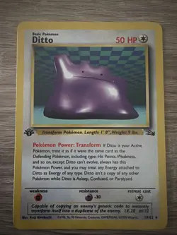 1999 Pokemon - Ditto Non-Holo Rare 18/62 Fossil Set, 1st Edition - Image 1