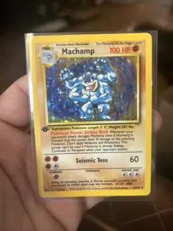 Pokemon TCG Machamp Holo Rare 1st Edition - Image 1