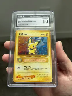 2000 Pokemon Japanese Neo Gold, Silver, To A New World Pichu Holo #172 CGC 10 - Image 1