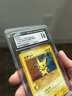 2000 Pokemon Japanese Neo Gold, Silver, To A New World Pichu Holo #172 CGC 10 - Image 3