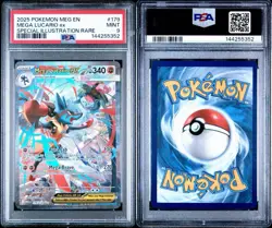 2025 POKEMON MEG EN-MEGA EVOLUTION #179 MEGA LUCARIO EX PSA 9 - Image 2
