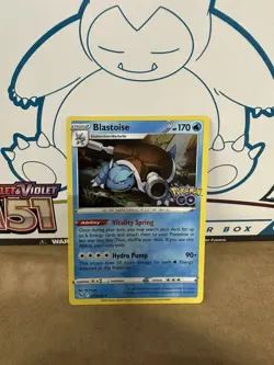 Pokemon TCG Blastoise 017/078 Holo Rare Pokemon Go - Image 1