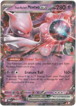 Team Rocket's Mewtwo ex 081/182 Pokemon DRI Destined Rivals LP - Image 1