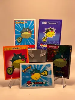 Pokemon Qwilfish Set of 5 - Qwilfish #211 Peru/NON-TCG Sticker Set - Image 1