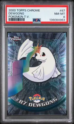 2000 TOPPS CHROME POKEMON T.V. #87 DEWGONG PSA 8 - Image 1