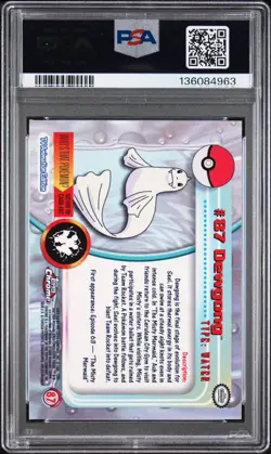 2000 TOPPS CHROME POKEMON T.V. #87 DEWGONG PSA 8 - Image 2