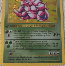 Wizards of the Coast Nidoking 11/102 Base Set 2 Holo Rare English 1999 - Image 3