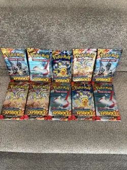 Pokemon Surging Sparks Booster Pack New Sealed X10 Bundle - Image 2