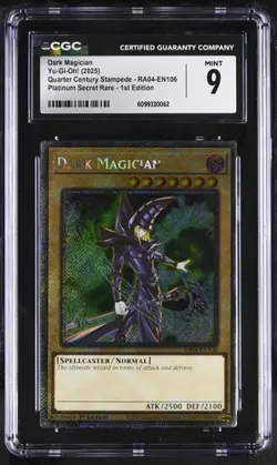 Dark Magician *CGC 9* POP 4 *Platinum Secret Rare* RA04-EN106 * Yugioh - Image 1