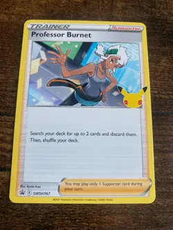 Professor Burnet SWSH167 Card Promo - Pokemon Celebrations 25th Anniversary NM - Image 1