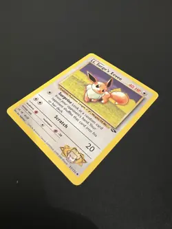 Lt. Surge’s Eevee 51/132 Gym Challenge Unlimited 2000 Pokemon Card Uncommon NM - Image 3