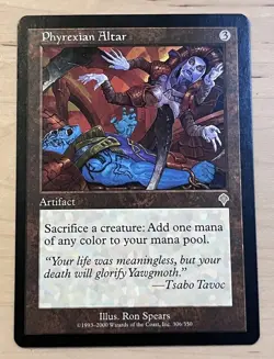 Magic The Gathering Invasion Phyrexian Altar Artifact Card MTG Rare English - Image 1