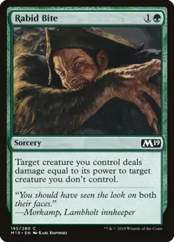 Rabid Bite 223 SOI Common MTG Green 2016 MTG Sorcery Kopinski - Image 1