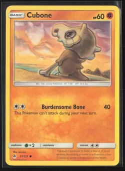 Cubone 57/131 Common Forbidden Light Pokemon Near Mint - Image 1