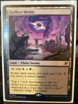 MTG Godless Shrine - Edge of Eternities - NM Regular Rare Regular Art 0254 - Image 1