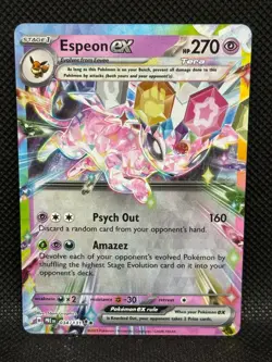Espeon ex 034/131 Pokemon SV: Prismatic Evolutions Holo Double Rare NM Near Mint - Image 1