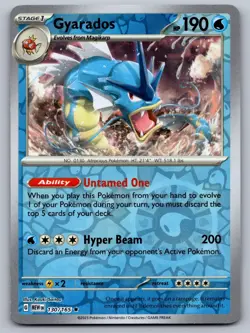 Gyarados 130/165 Rare 151 Pokemon Reverse Holo Lightly Played - Image 1