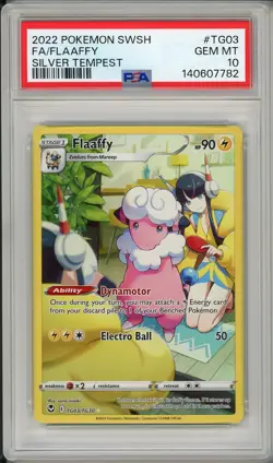 2022 Pokemon SWSH Silver Tempest Flaaffy Full Art #TG03 PSA 10 - Image 1