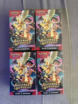 4x Pokemon Ascended Heroes Booster Bundle Factory Sealed Booster Packs - Image 1