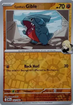 Pokemon TCG - Cynthia's Gible - Reverse Holo - Destined Rivals - 102/182 - Image 5