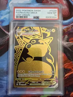 Pikachu Vmax TG29/TG30 Lost Origin Pokemon PSA 10 - Image 1