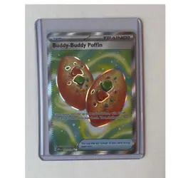 Buddy-Buddy Poffin 167/132 ULTRA RARE FULL ART HOLO Mega Evolution Me01 Pokemon - Image 1