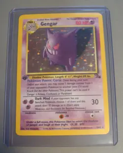 1999 Gengar 5/62 Rare Fossil Holo 1st Edition Pokemon LP - Image 1