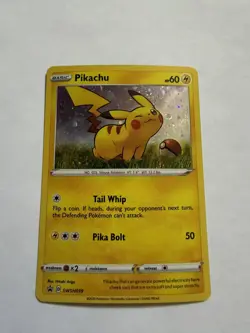 Pokemon TCG Sword & Shield Pikachu SWSH039 Cosmos Holo Promo SWIRL NM! - Image 3