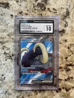 2023 Pokemon Great Tusk EX 230/198 Sv01: Scarlet & Violet Ultra Rare Holo CGC 10 - Image 1