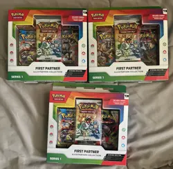 Pokemon TCG First Partner Illustration Collection Series 1 New Lot Of 3 - Image 1